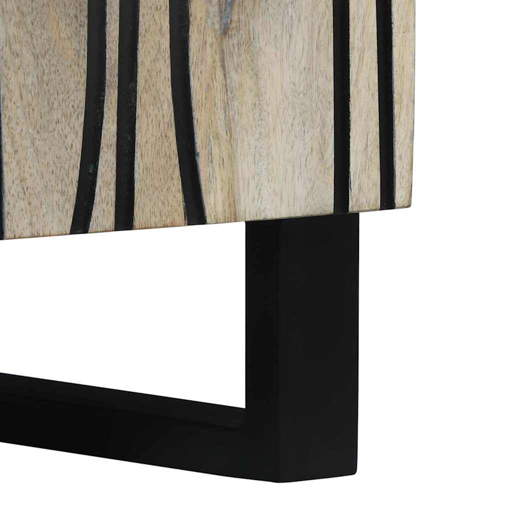 Buffet Blanc 60 x 33.5 x 75 cm Bois de manguier massif - XIOS