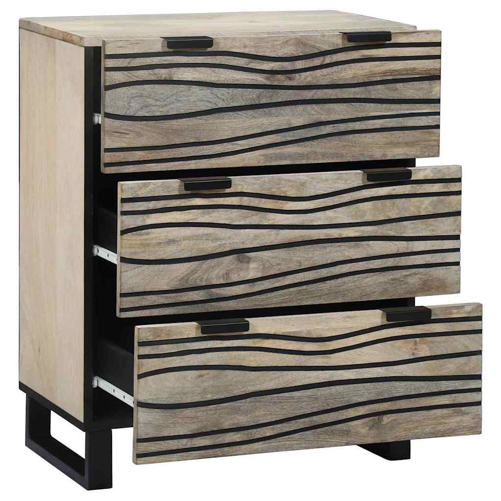 Buffet Blanc 60 x 33.5 x 75 cm Bois de manguier massif - XIOS