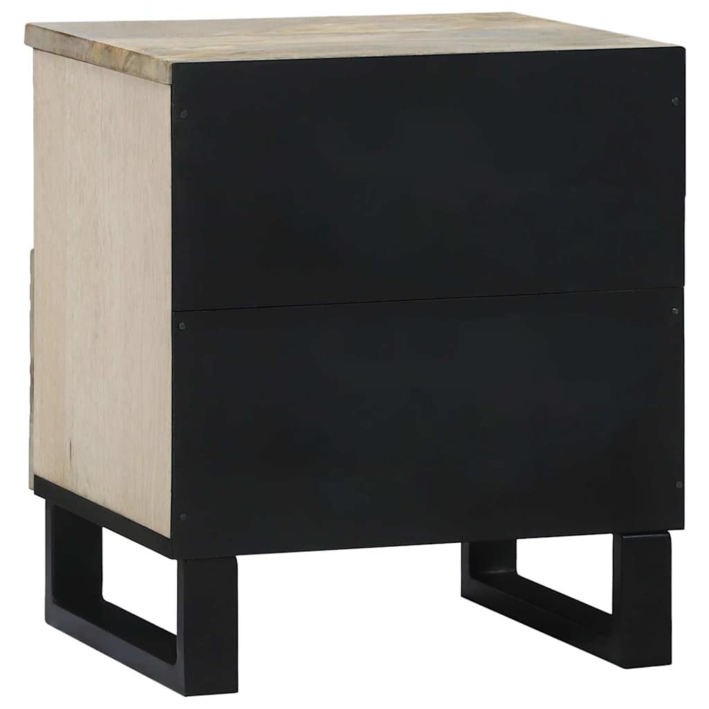 Cabinet de chevet avec tiroir Blanc et noir 40 x 33 x 46 cm - XIOS