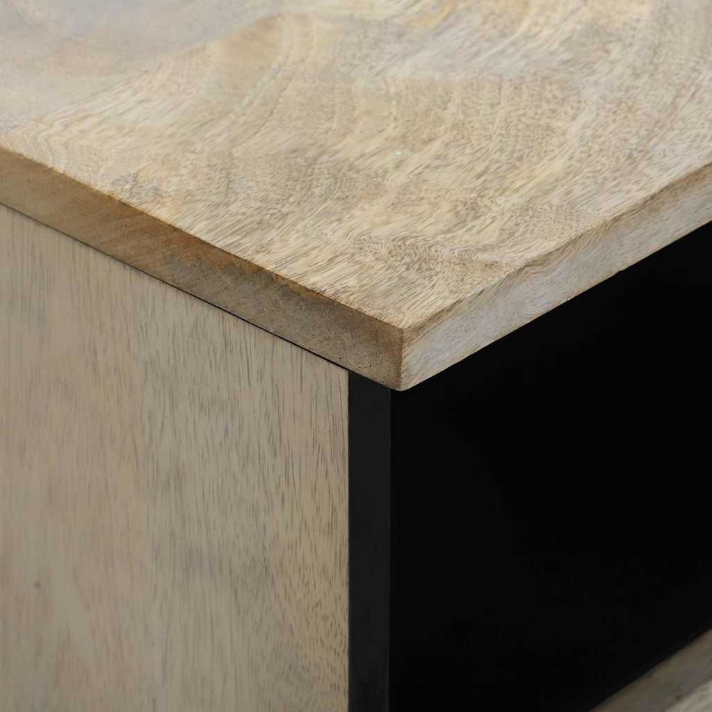 Cabinet de chevet 2 pcs Blanc et noir 40 x 33 x 46 cm - XIOS