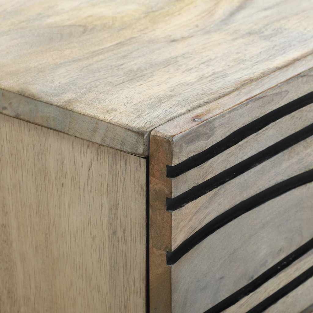 Cabinet de chevet avec tiroir Blanc et noir 50 x 33 x 60 cm - XIOS