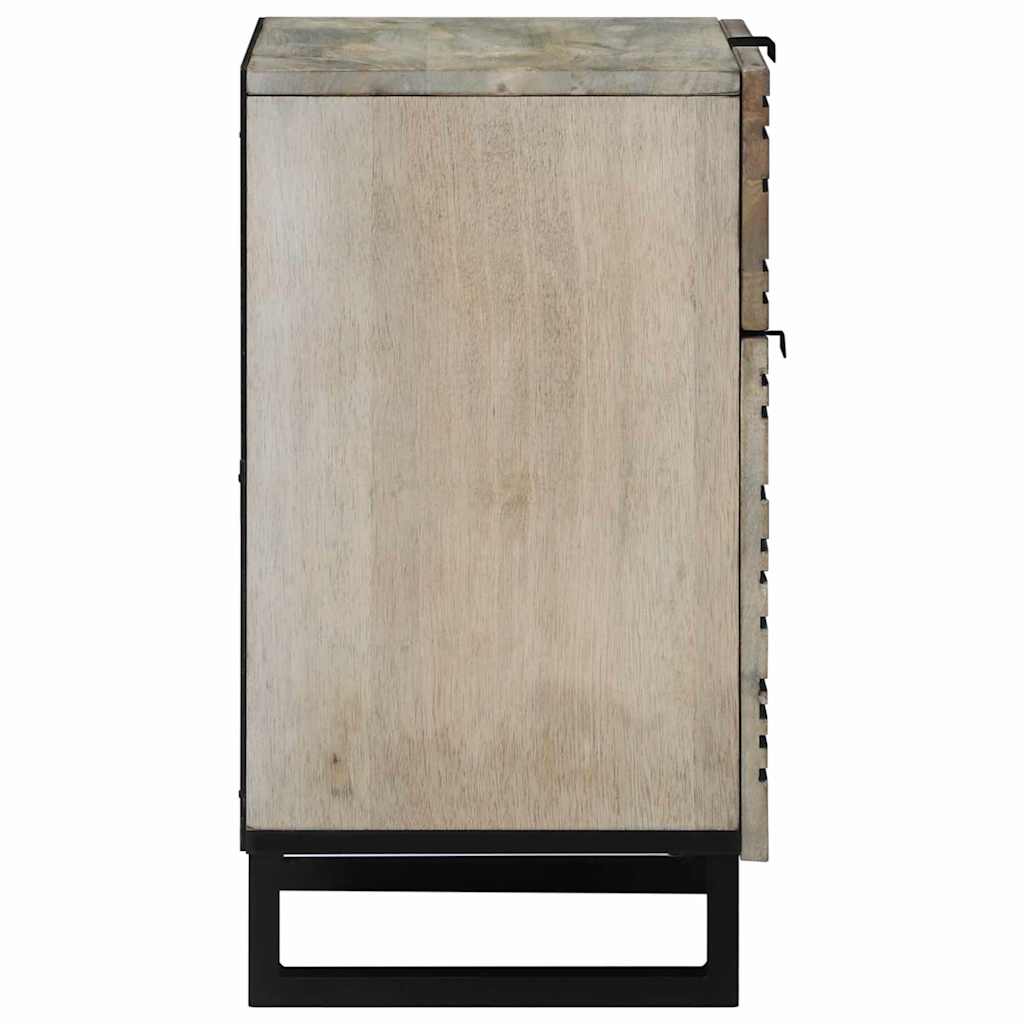 Cabinet de chevet avec tiroir Blanc et noir 50 x 33 x 60 cm - XIOS