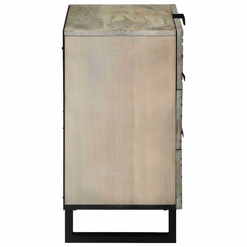 Cabinet de chevet avec tiroir Blanc et noir 50 x 33 x 60 cm - XIOS