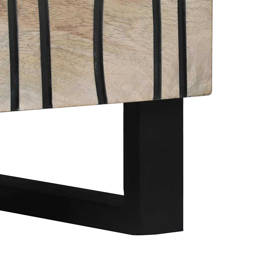 Cabinet de chevet avec tiroir Blanc et noir 50 x 33 x 60 cm - XIOS