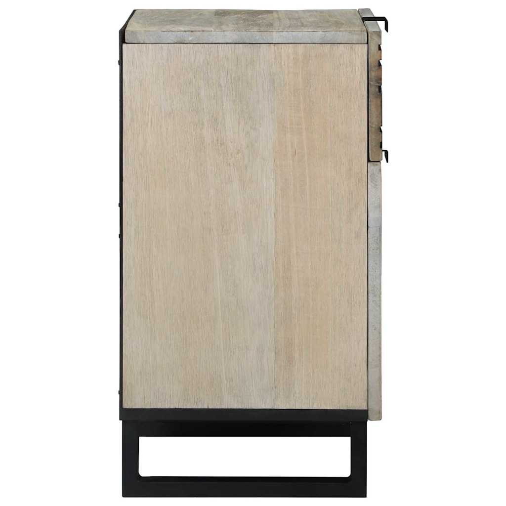 Cabinet de chevet avec tiroir Blanc et noir 50 x 33 x 60 cm - XIOS