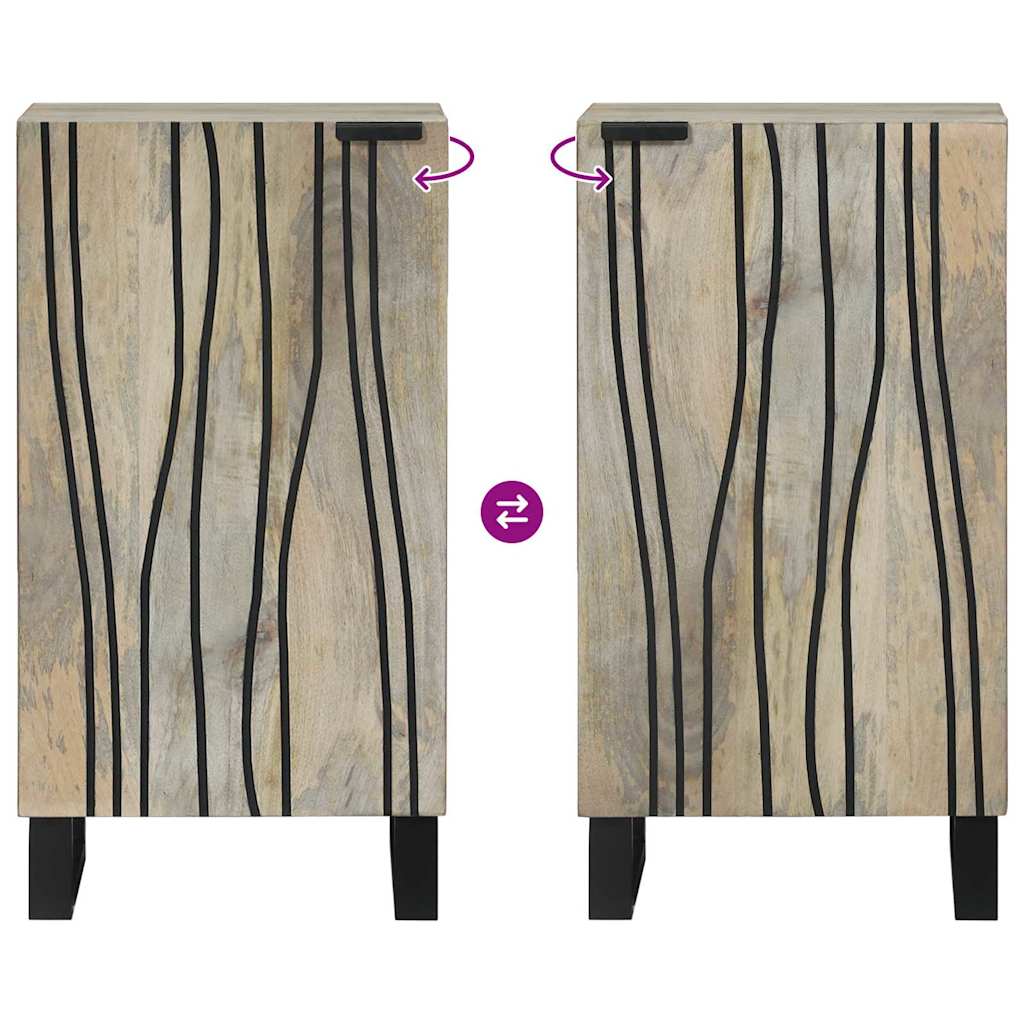 Buffet Blanc 40 x 33 x 75 cm bois de manguier massif - XIOS