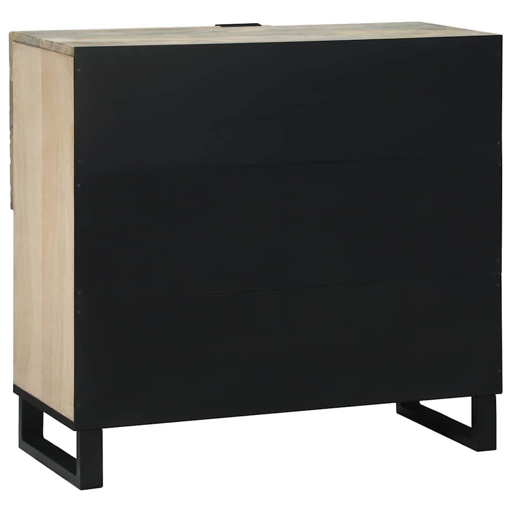 Buffet Blanc 80 x 33 x 75 cm bois de manguier massif - XIOS