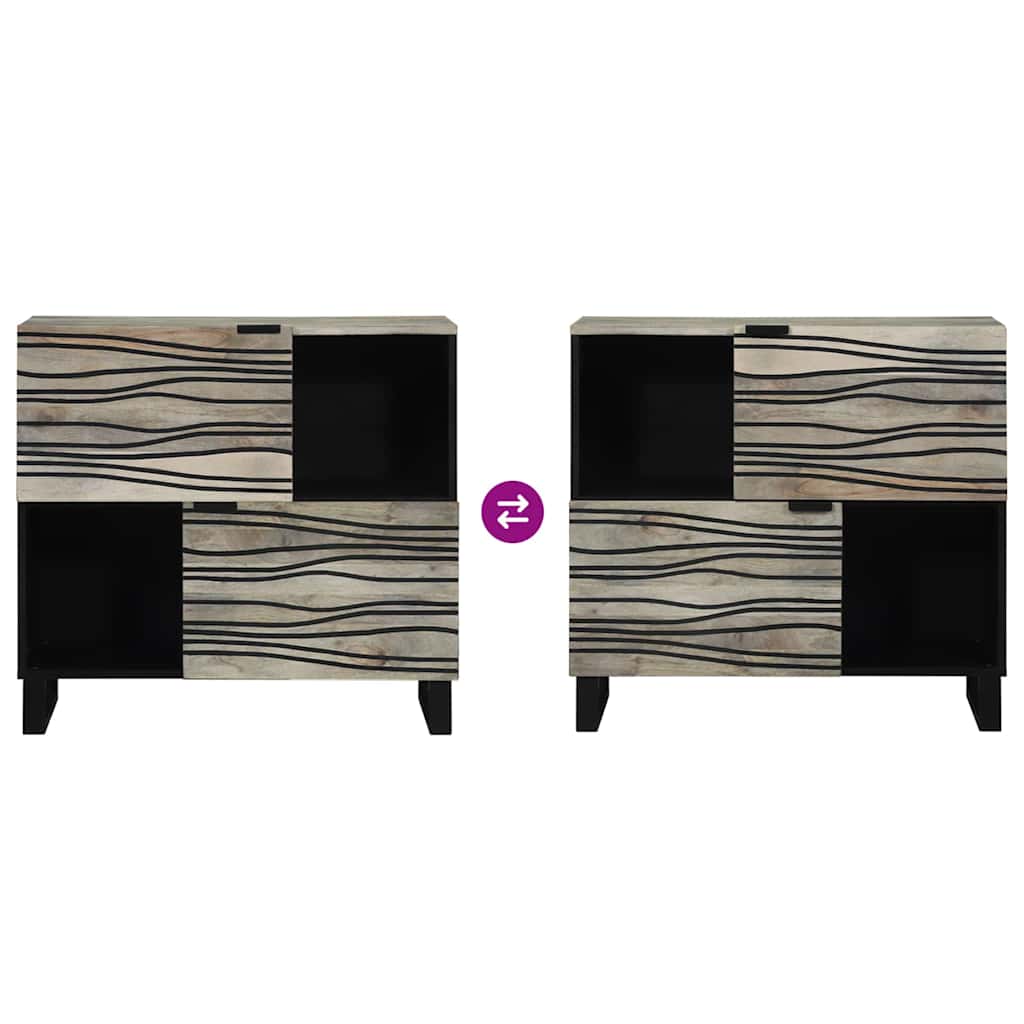 Buffet Blanc 80 x 33 x 75 cm bois de manguier massif - XIOS