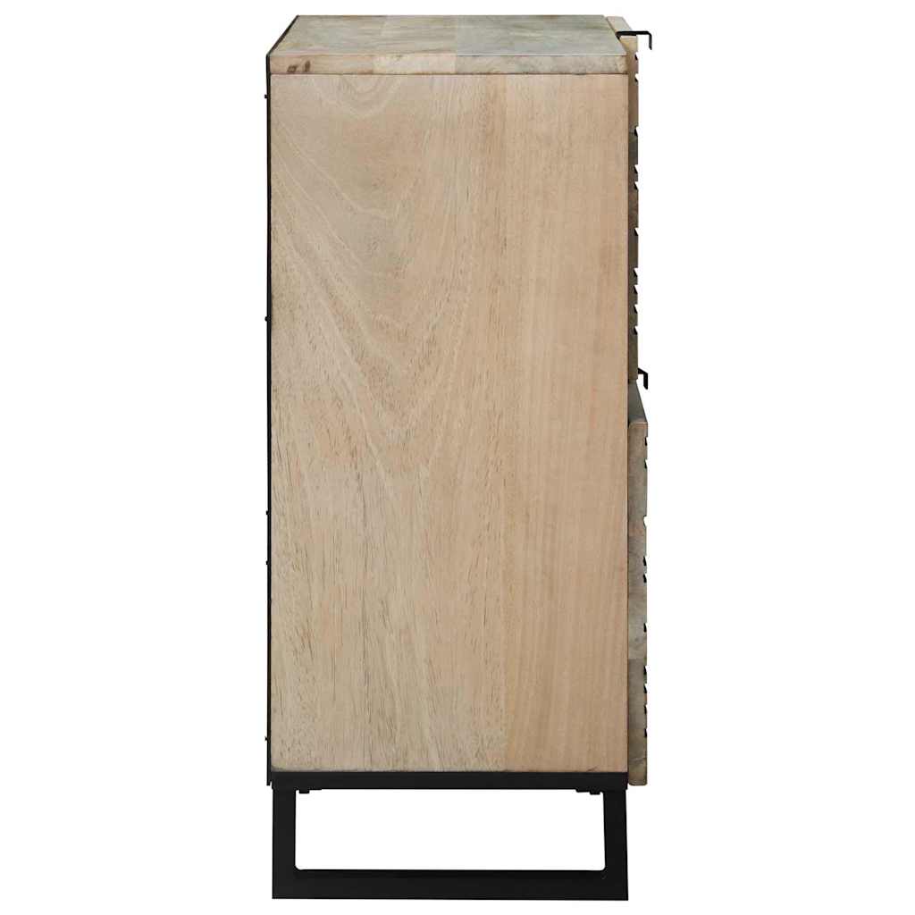 Buffet Blanc 80 x 33 x 75 cm bois de manguier massif - XIOS
