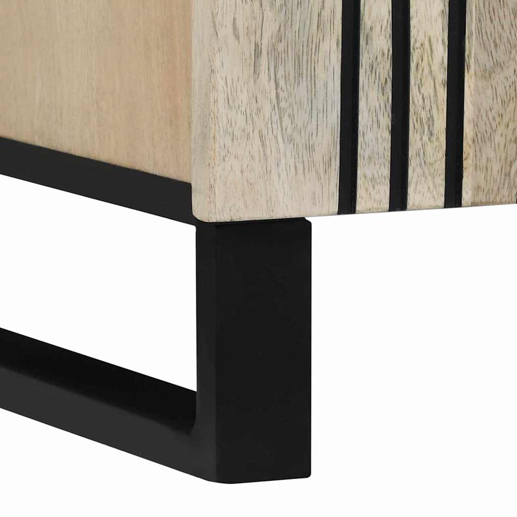 Buffet Blanc 90 x 33 x 75 cm bois de manguier massif - XIOS