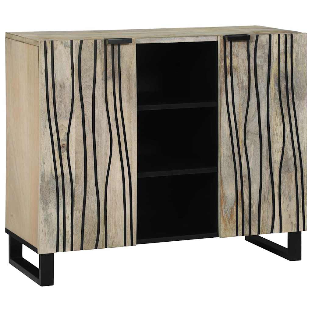 Buffet Blanc 90 x 33 x 75 cm bois de manguier massif - XIOS