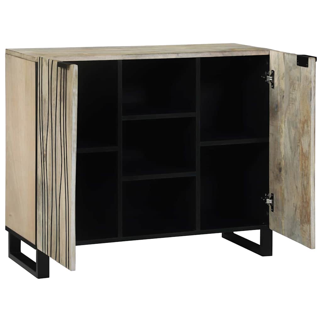 Buffet Blanc 90 x 33 x 75 cm bois de manguier massif - XIOS