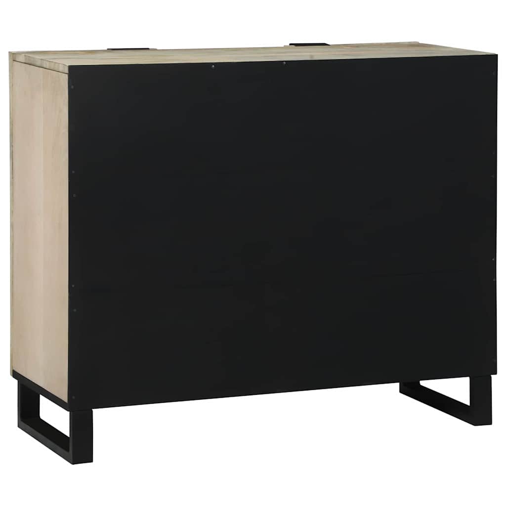 Buffet Blanc 90 x 33 x 75 cm bois de manguier massif - XIOS