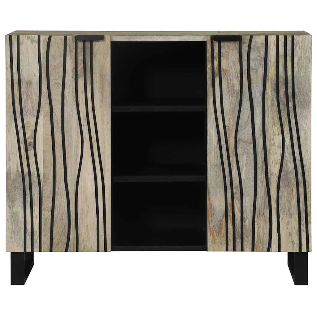 Buffet Blanc 90 x 33 x 75 cm bois de manguier massif - XIOS