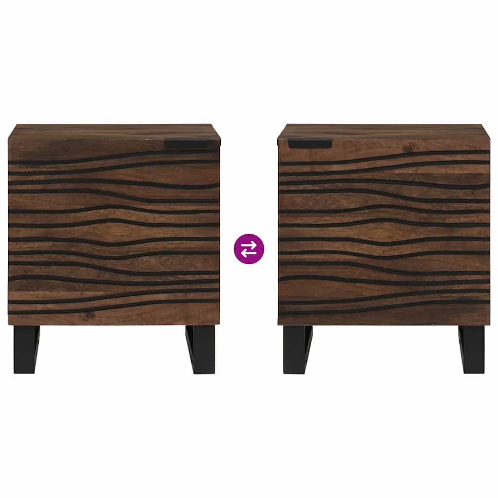 Cabinet de chevet Noyer 40 x 33 x 46 cm Bois d'acacia massif