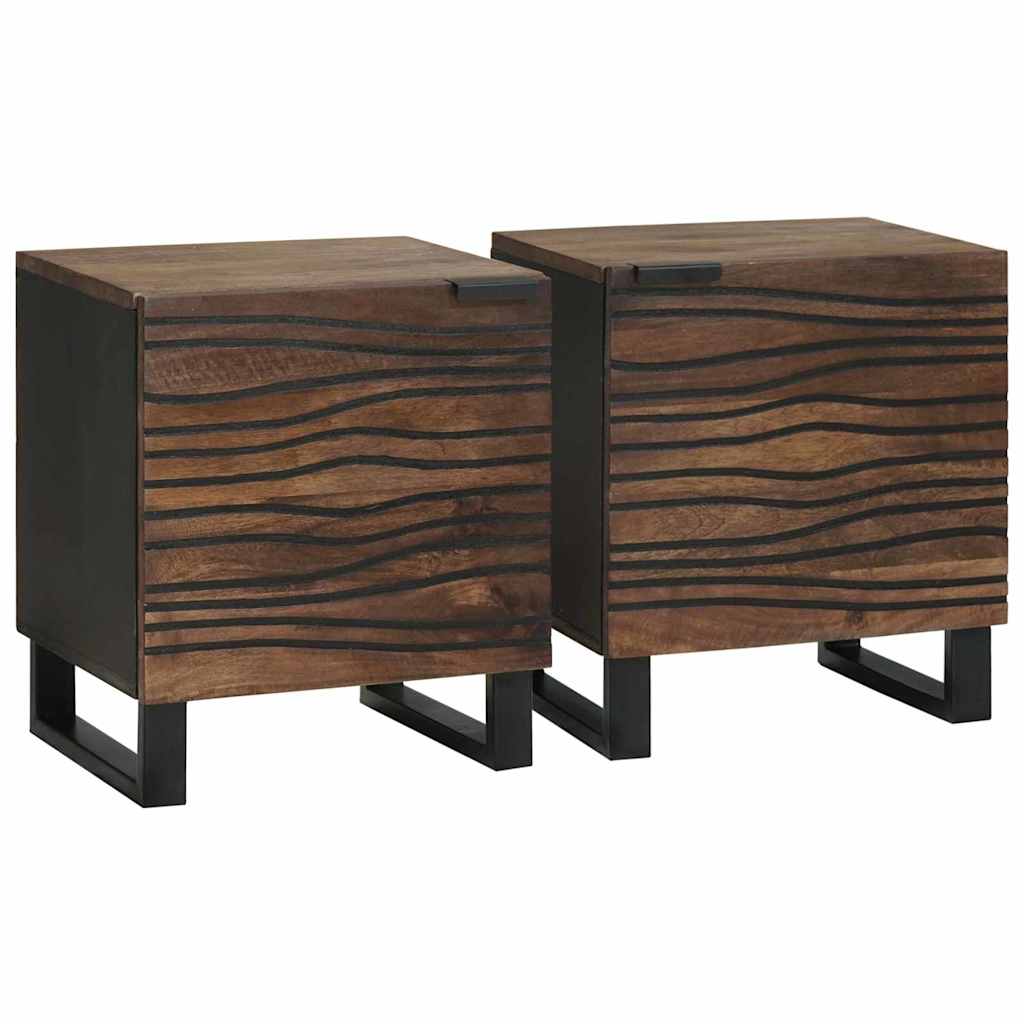 Cabinet de chevet 2 pcs Noyer 40 x 33 x 46 cm - XIOS