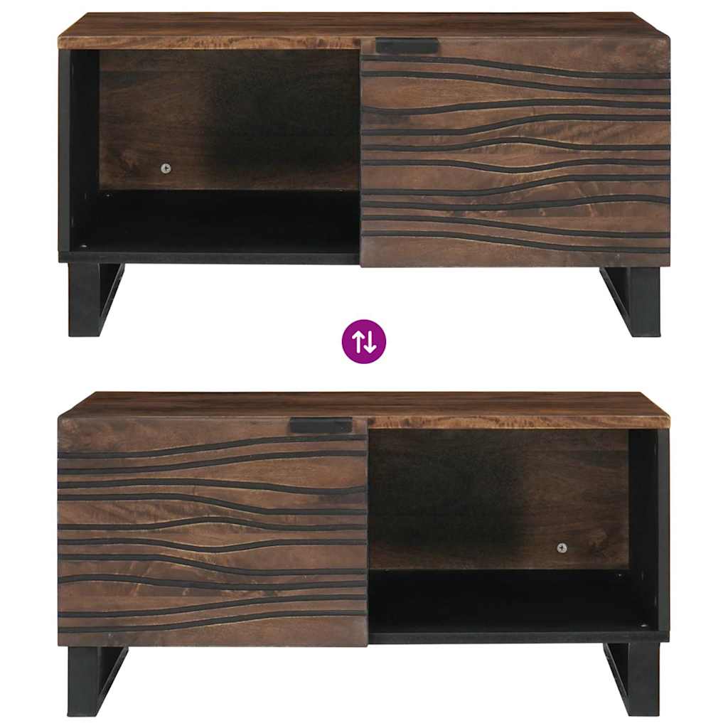 Table basse Marron et Noir 80 x 50 x 40 cm - XIOS