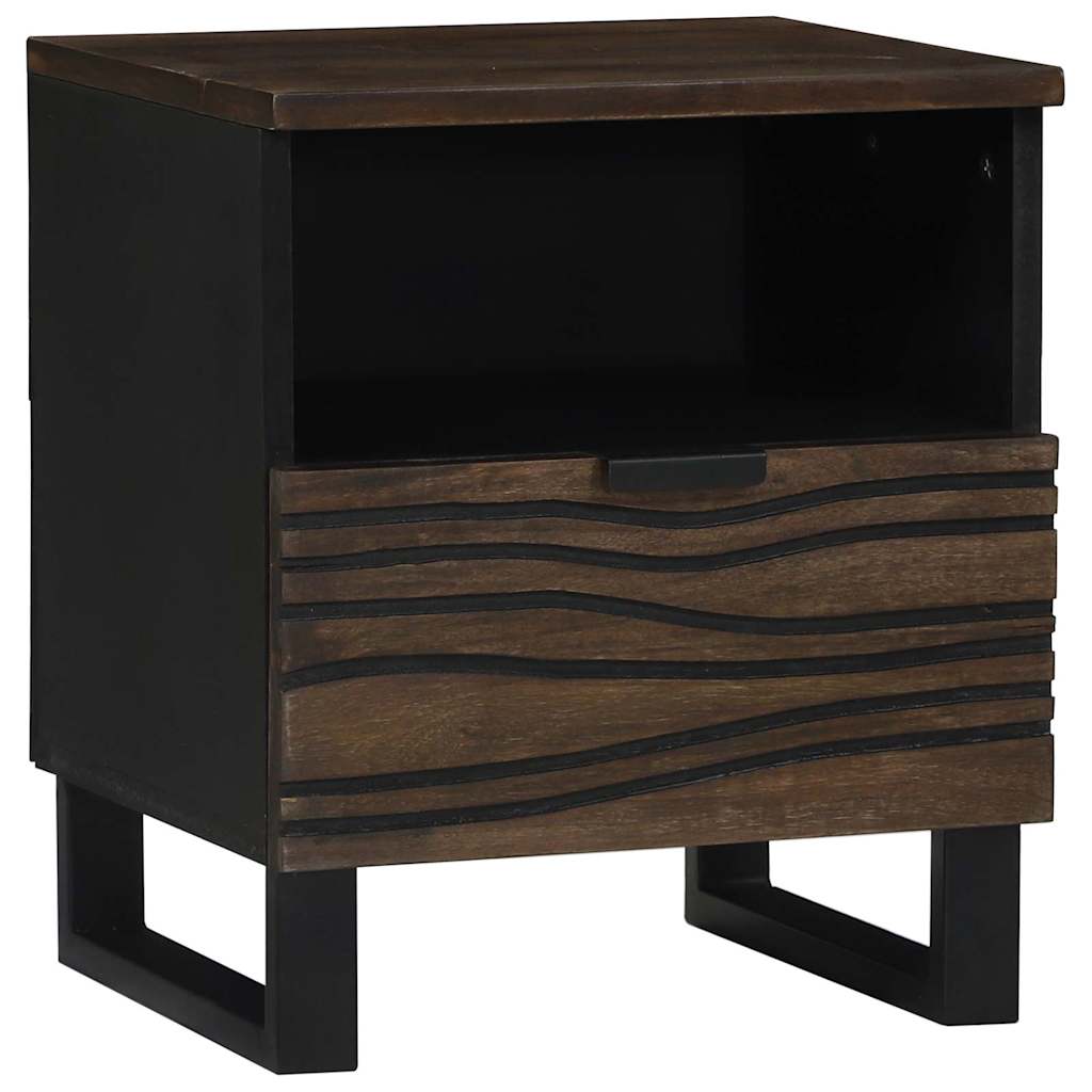 Cabinet de chevet Noyer 40 x 33 x 46 cm Bois d'acacia massif