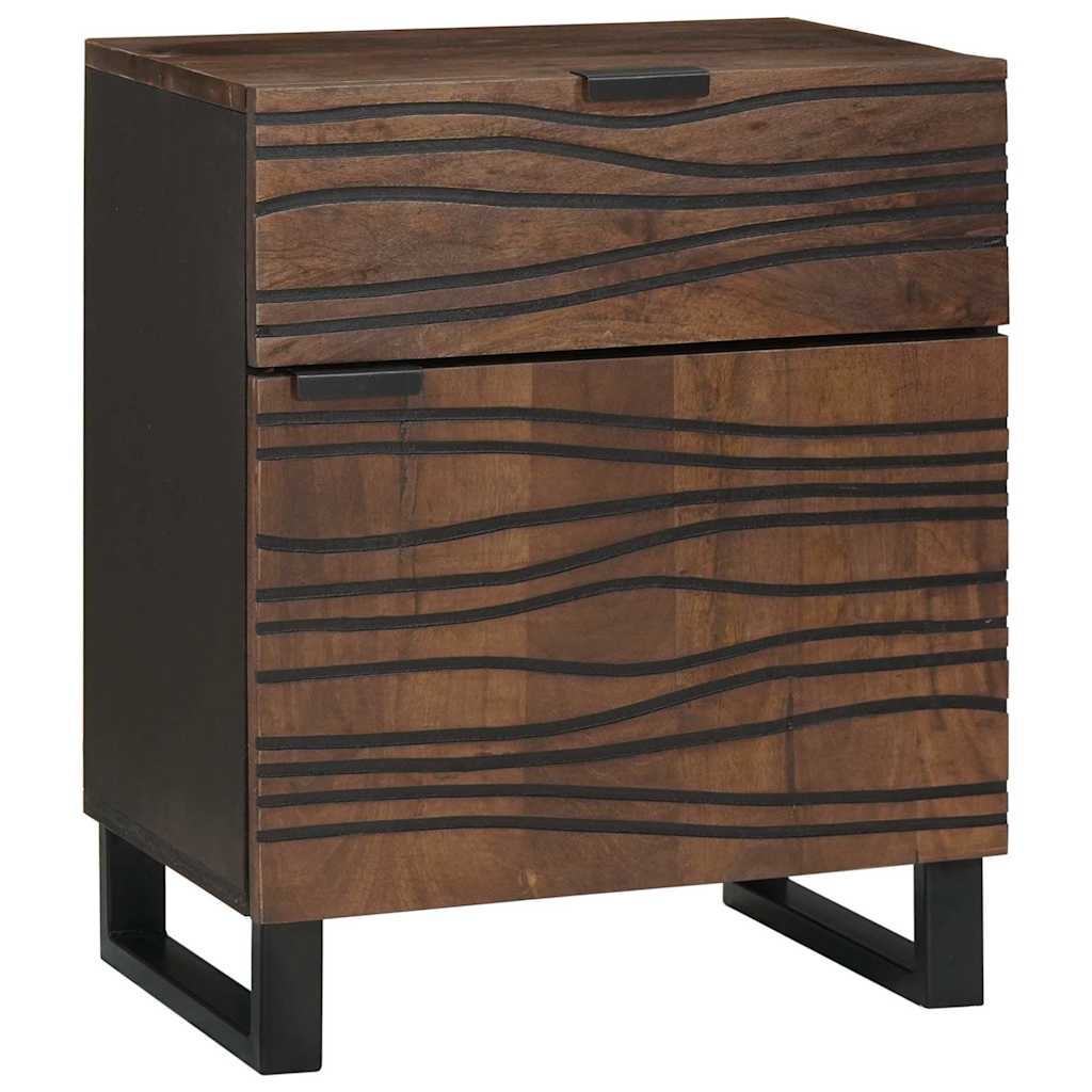 Cabinet de chevet Noyer 50 x 33 x 60 cm bois de manguier massif - XIOS