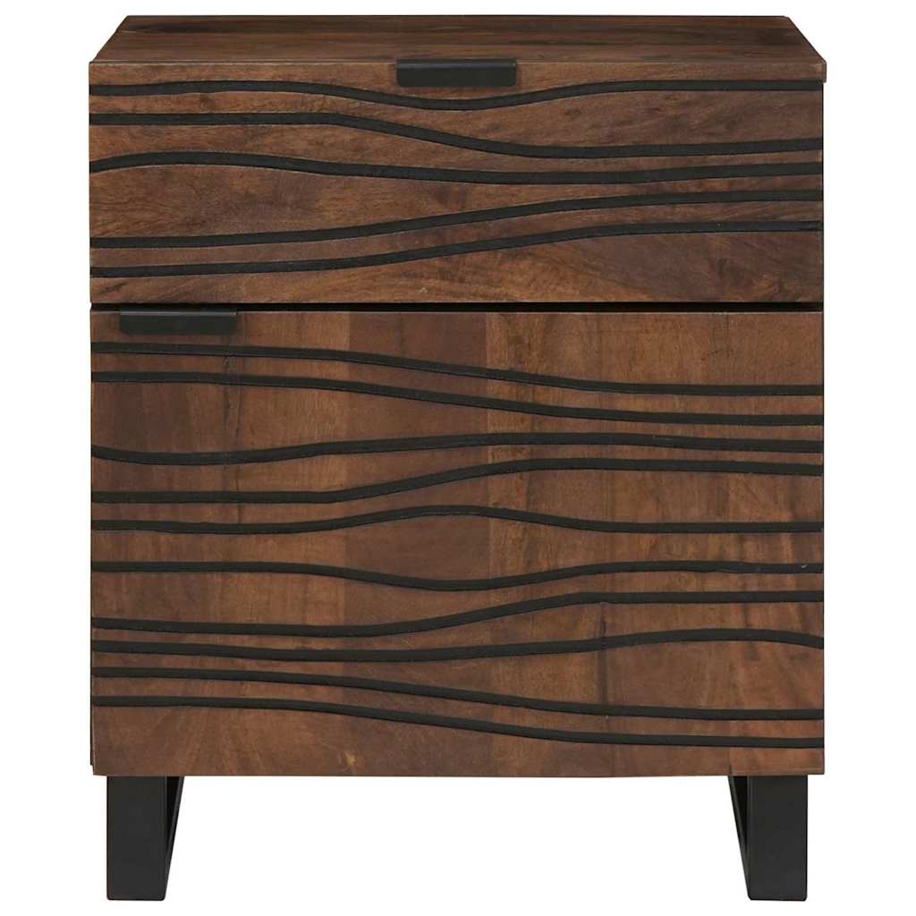 Cabinet de chevet Noyer 50 x 33 x 60 cm bois de manguier massif - XIOS