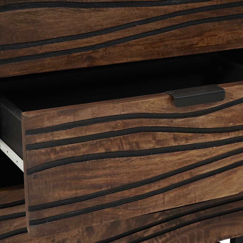 Cabinet de chevet Noyer 50 x 33 x 60 cm bois de manguier massif - XIOS