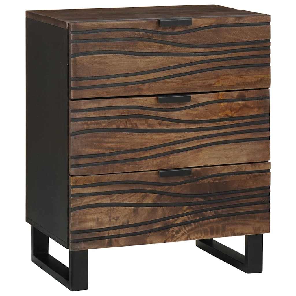 Cabinet de chevet Noyer 50 x 33 x 62 cm Bois d'acacia massif