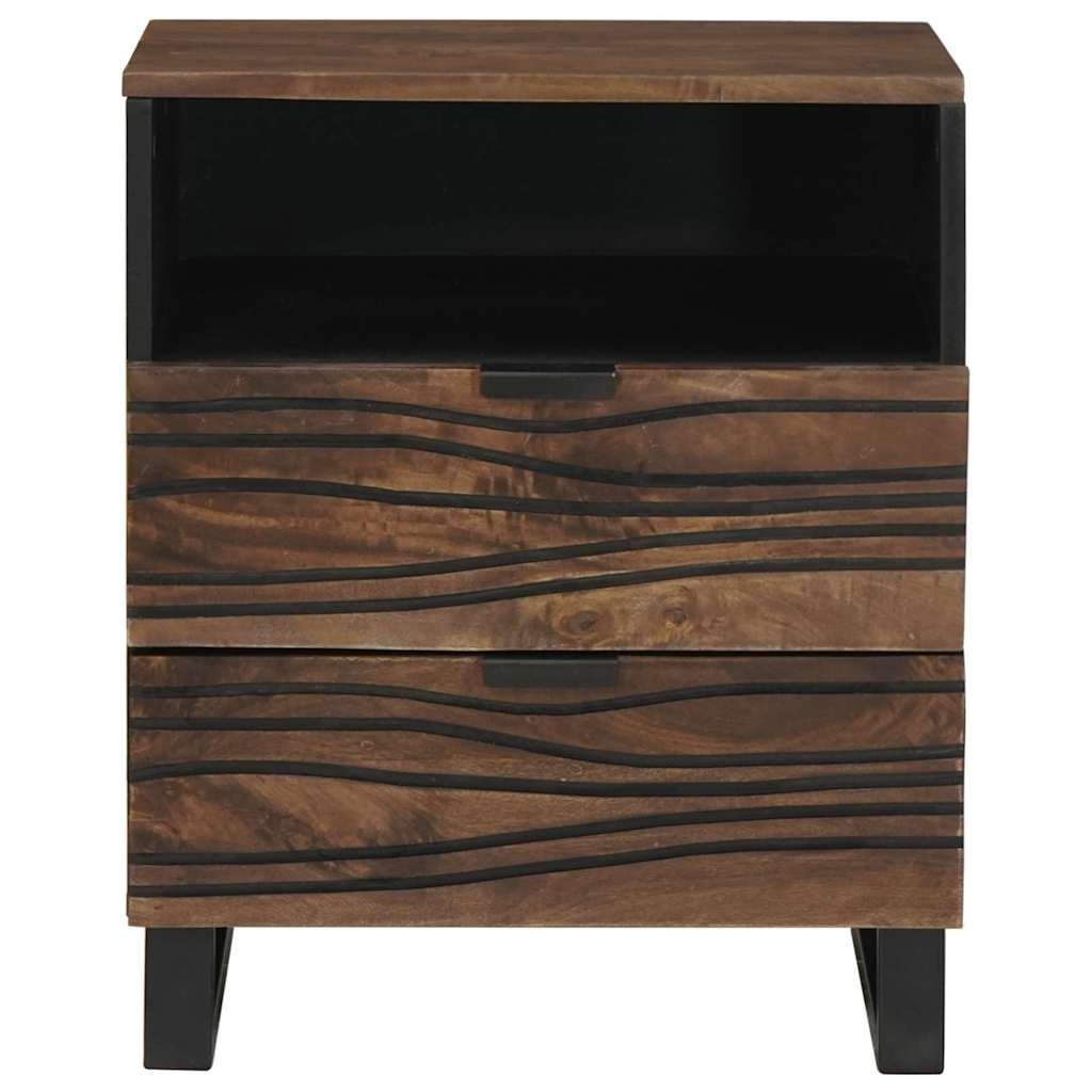 Cabinet de chevet Noyer 50 x 33 x 62 cm Bois d'acacia massif