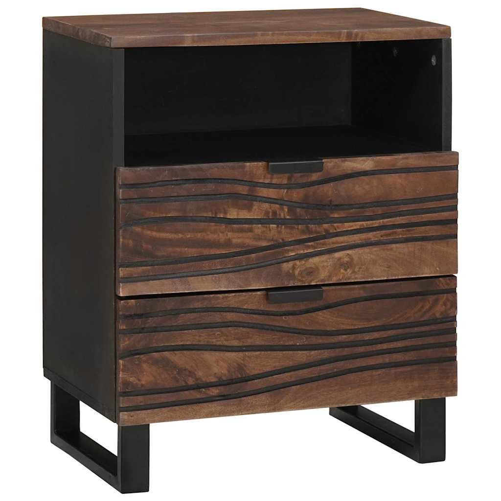 Cabinet de chevet Noyer 50 x 33 x 60 cm bois de manguier massif - XIOS