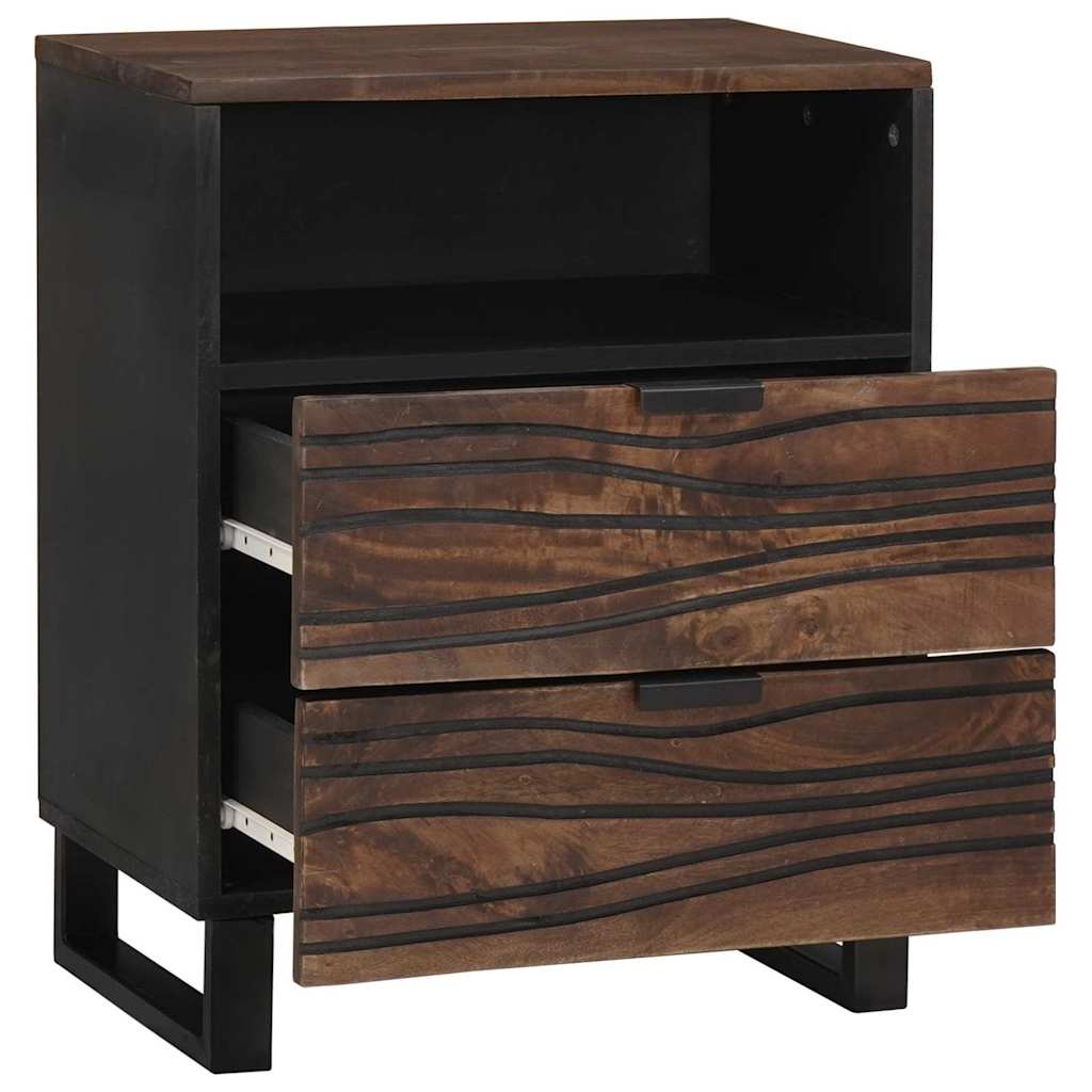 Cabinet de chevet Noyer 50 x 33 x 60 cm bois de manguier massif - XIOS