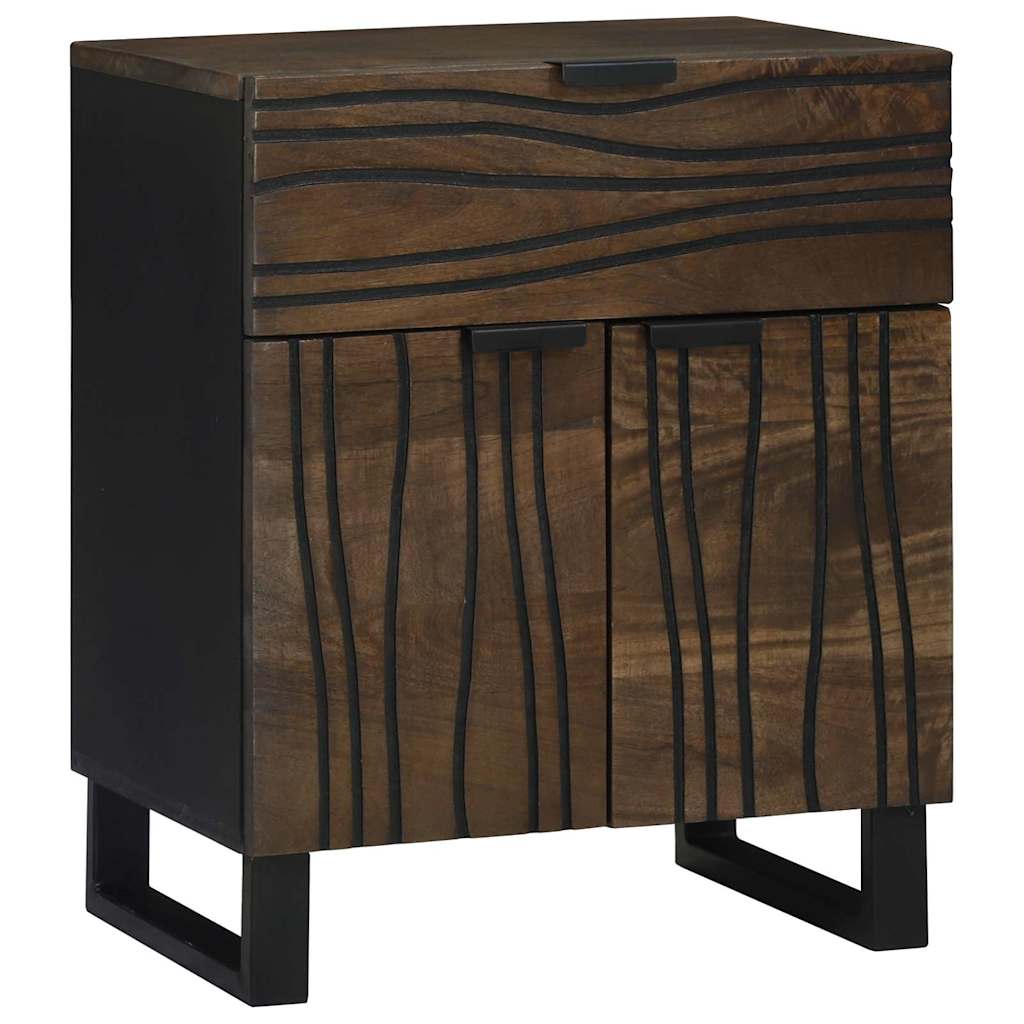 Cabinet de chevet Noyer 50 x 33 x 60 cm bois de manguier massif - XIOS