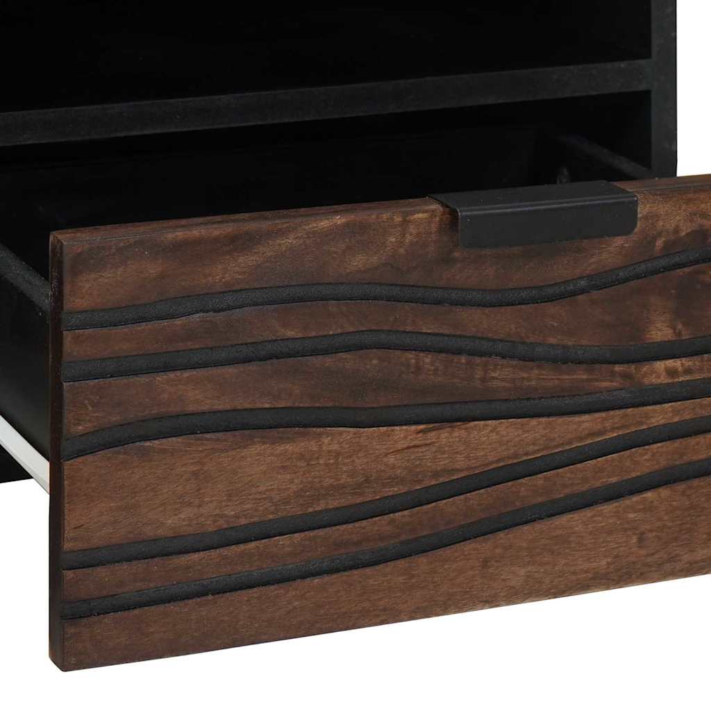 Table basse with Drawer Marron et Noir 80 x 54 x 40 cm - XIOS