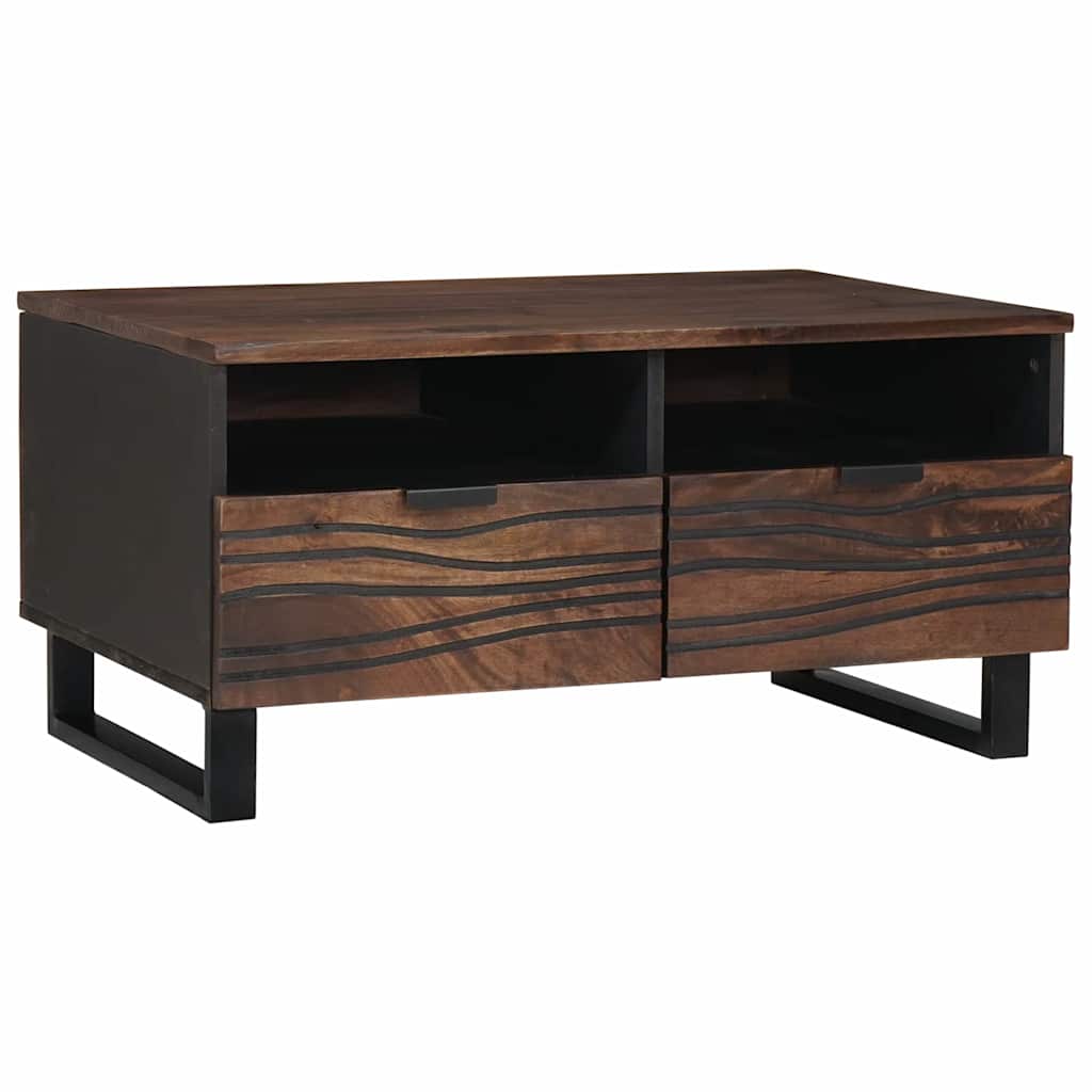Table basse with Drawer Marron et Noir 80 x 54 x 40 cm - XIOS