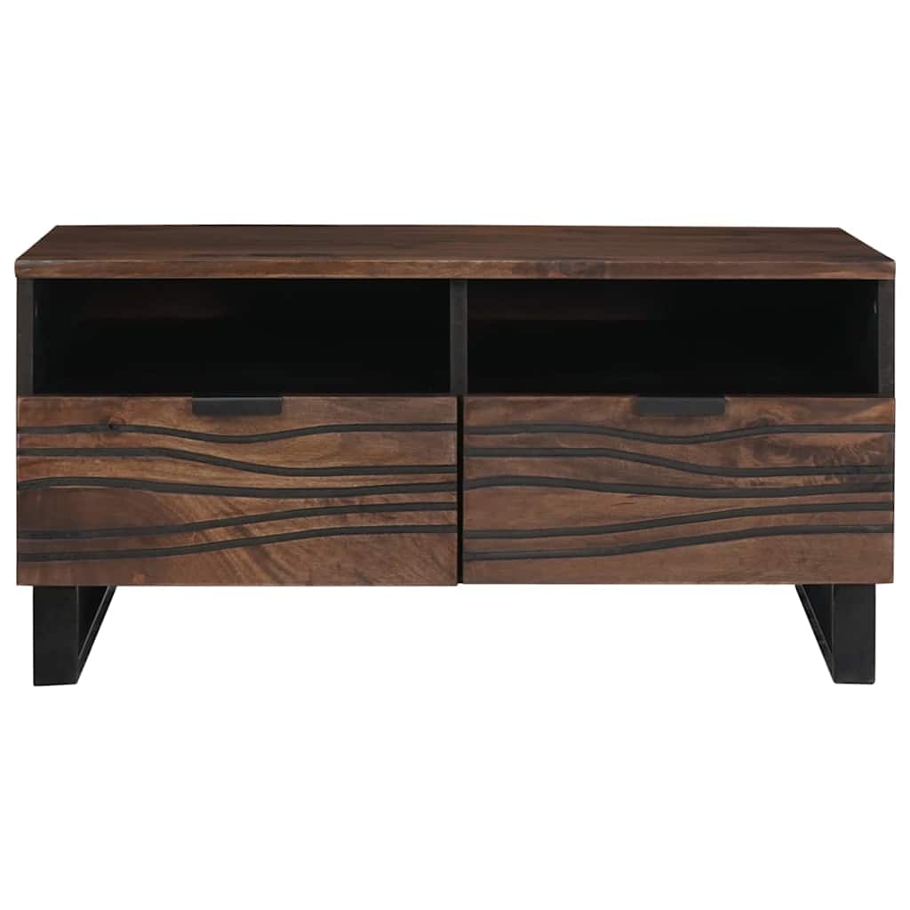 Table basse with Drawer Marron et Noir 80 x 54 x 40 cm - XIOS