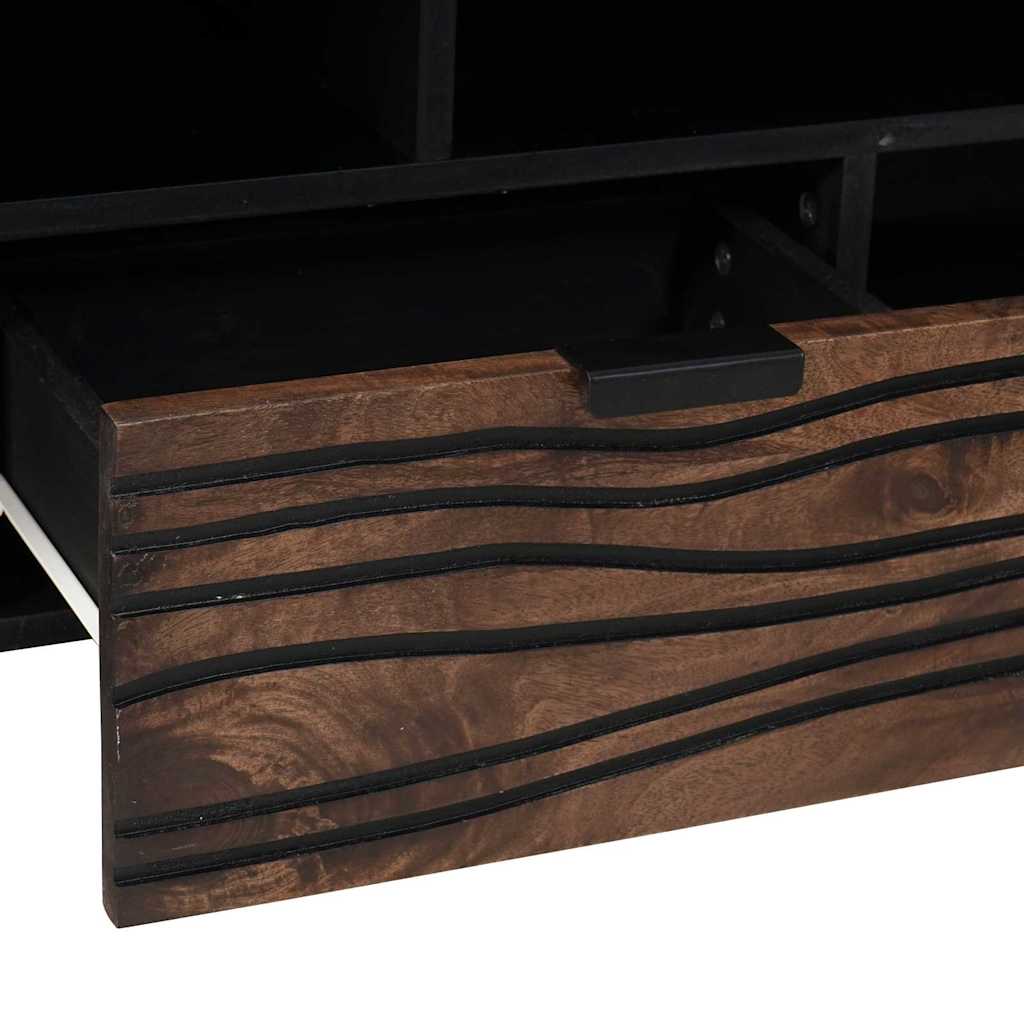 Cabinet de télé Marron 105 x 33 x 46 cm bois de manguier massif - XIOS