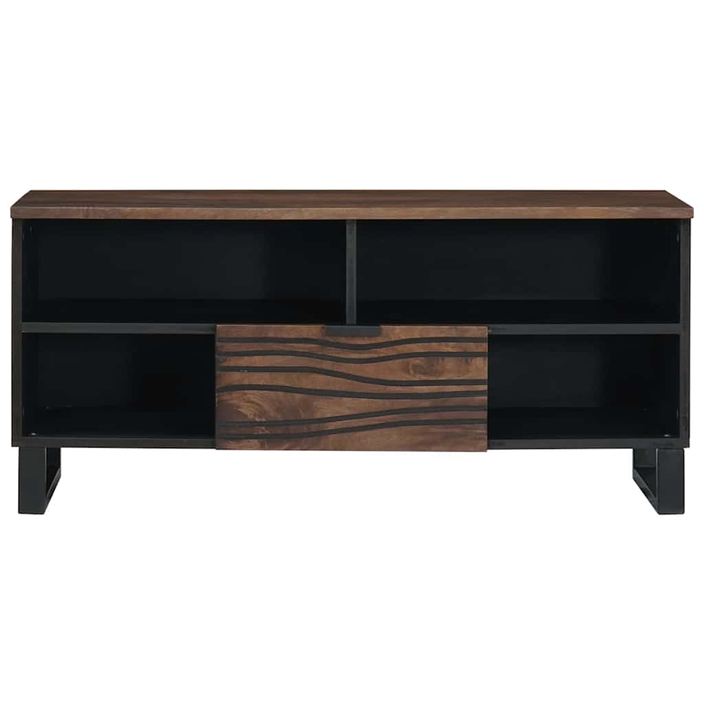 Cabinet de télé Marron 105 x 33 x 46 cm bois de manguier massif - XIOS