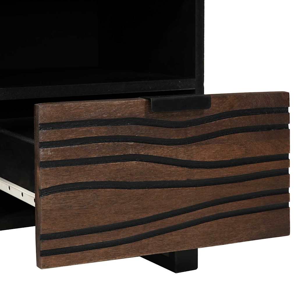 Meuble TV Marron 100 x 33 x 46 cm bois de manguier massif - XIOS