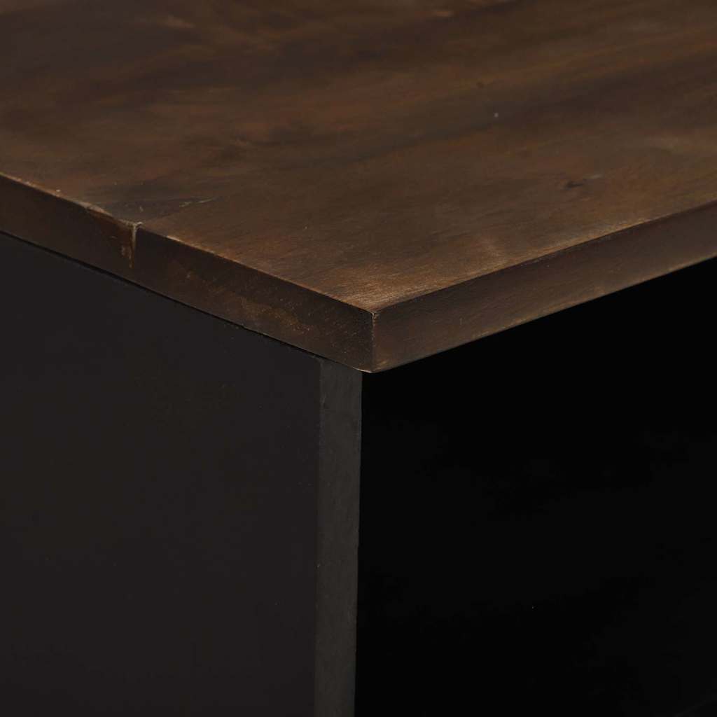 Meuble TV Marron 100 x 33 x 46 cm bois de manguier massif - XIOS