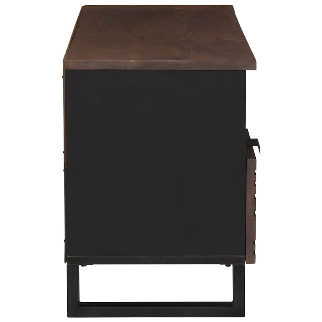 Meuble TV Marron 100 x 33 x 46 cm bois de manguier massif - XIOS