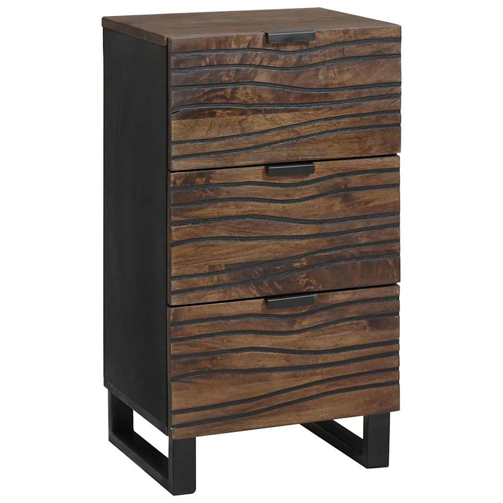 Buffet Marron 40 x 33 x 75 cm bois de manguier massif - XIOS