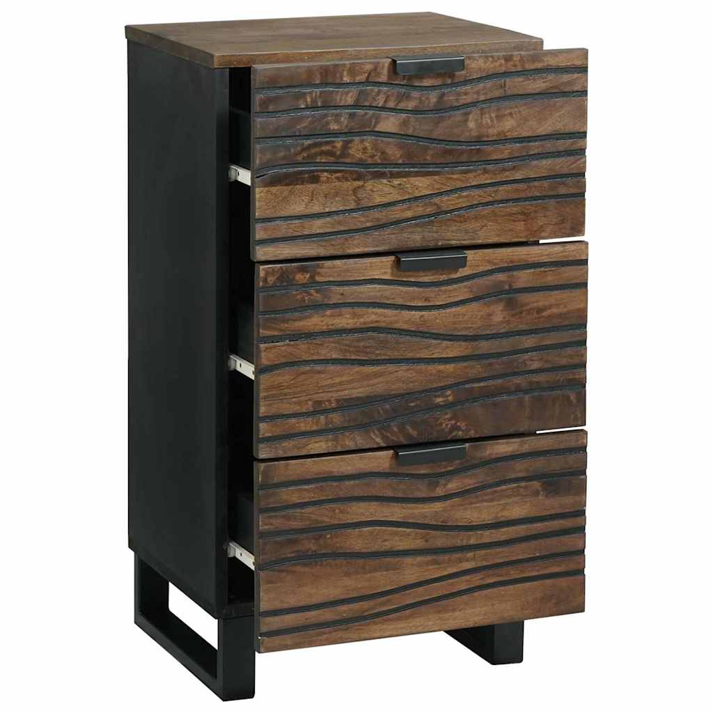 Buffet Marron 40 x 33 x 75 cm bois de manguier massif - XIOS