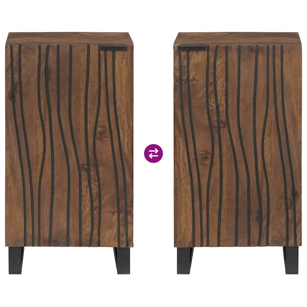 Buffet Marron 40 x 33 x 75 cm bois de manguier massif - XIOS