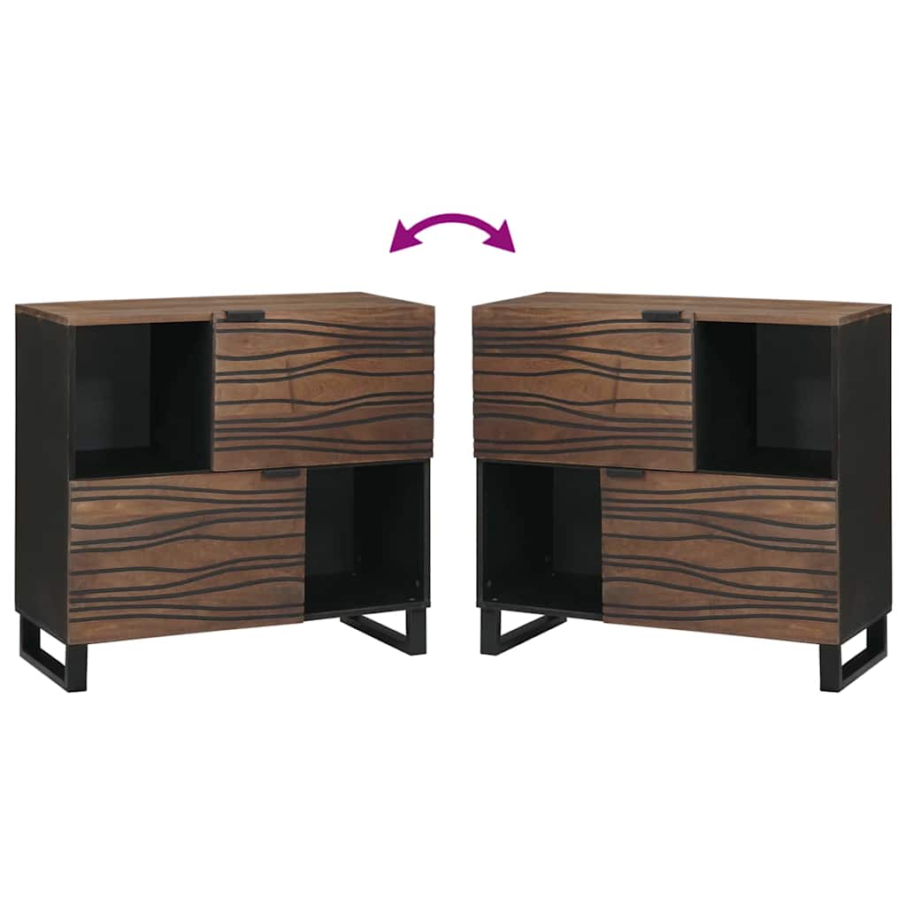 Buffet Marron 80 x 33 x 75 cm bois de manguier massif - XIOS