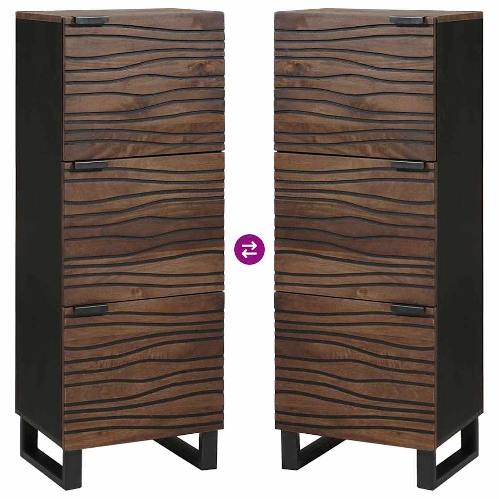 Haut Armoire Marron 40 x 33 x 110 cm bois de manguier massif - XIOS