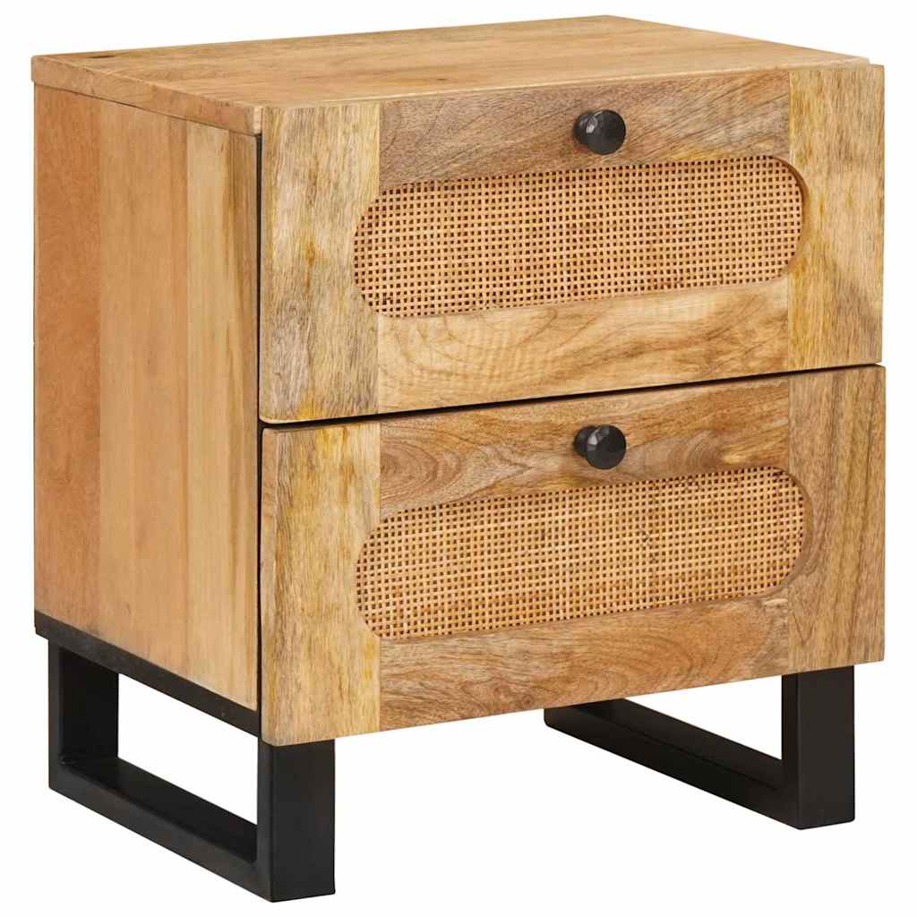 Cabinet de chevet avec tiroir 2 pcs Naturel 40 x 33,5 x 46 cm - XIOS