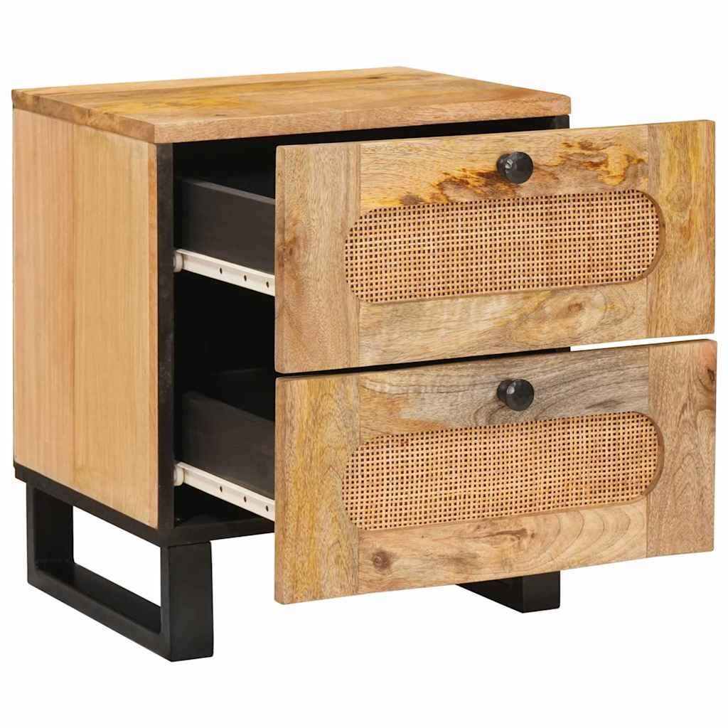 Cabinet de chevet avec tiroir 2 pcs Naturel 40 x 33,5 x 46 cm - XIOS