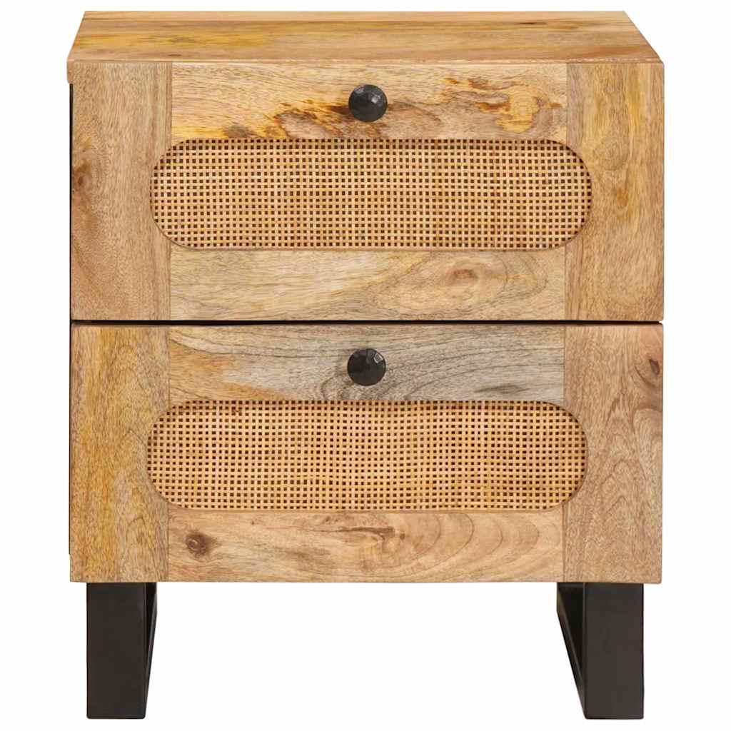 Cabinet de chevet avec tiroir 2 pcs Naturel 40 x 33,5 x 46 cm - XIOS