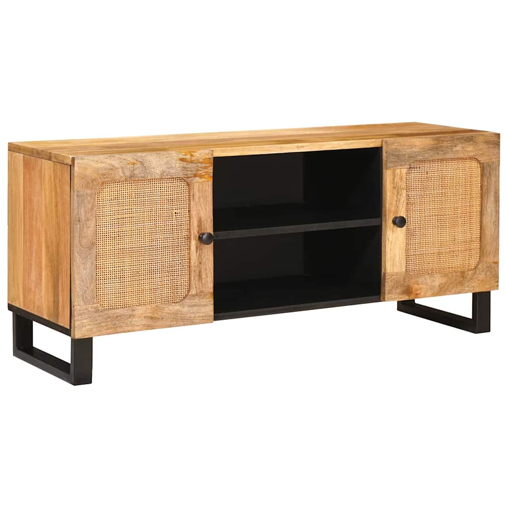Meuble TV Marron 105 x 33,5 x 46 cm Bois de mangue massif - XIOS