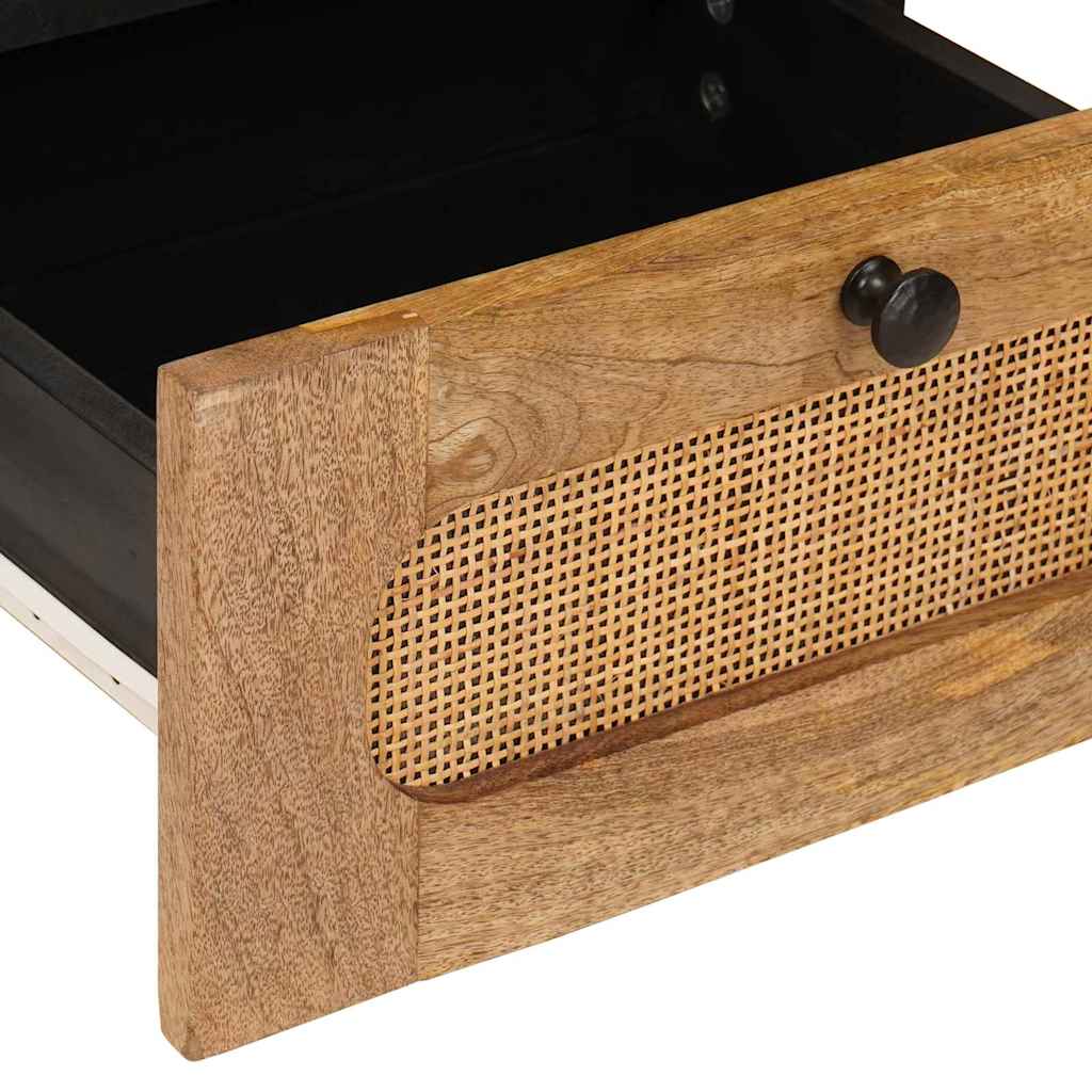 Cabinet de chevet Naturel 40 x 33 x 46 cm Bois de mangue massif