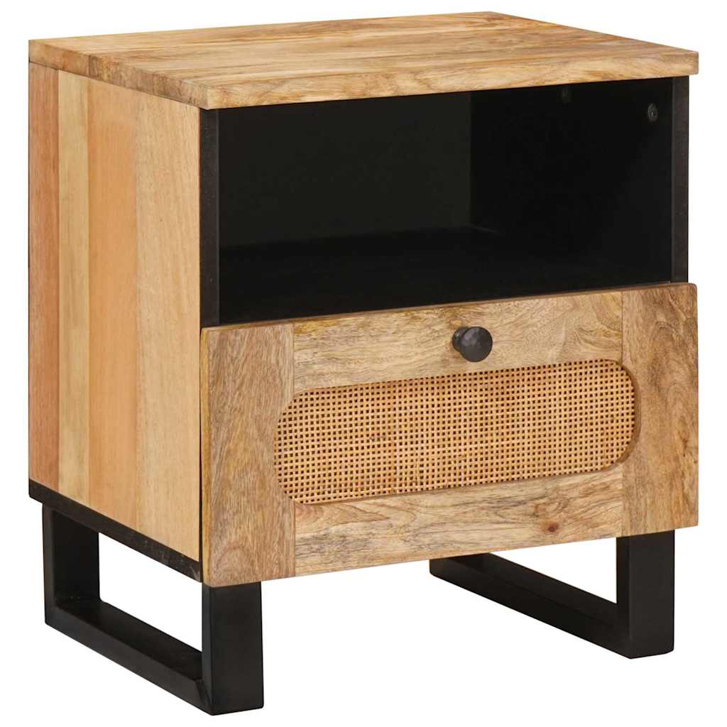 Cabinet de chevet avec tiroir 2 pcs Naturel 40 x 33 x 46 cm