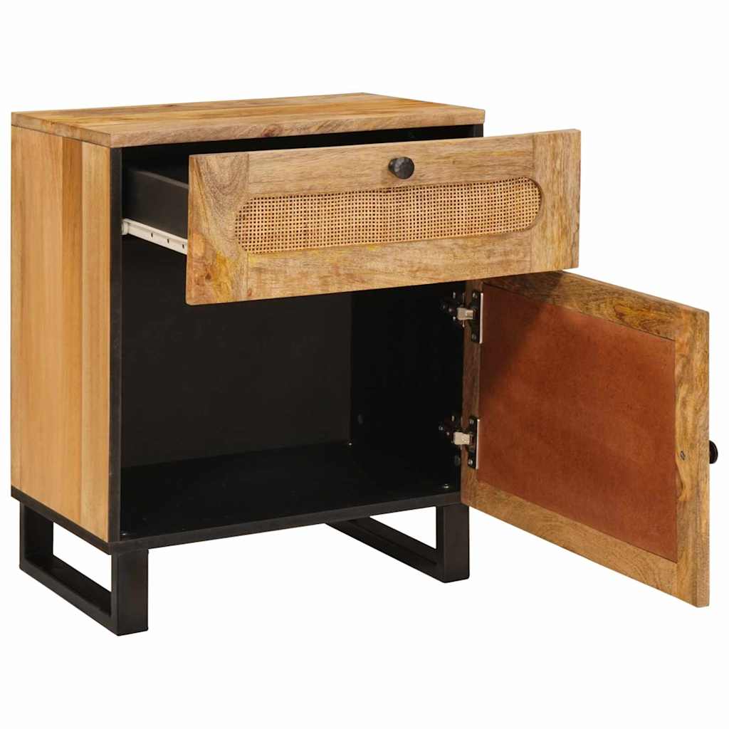 Cabinet de chevet Naturel 50 x 33 x 60 cm Bois de mangue massif